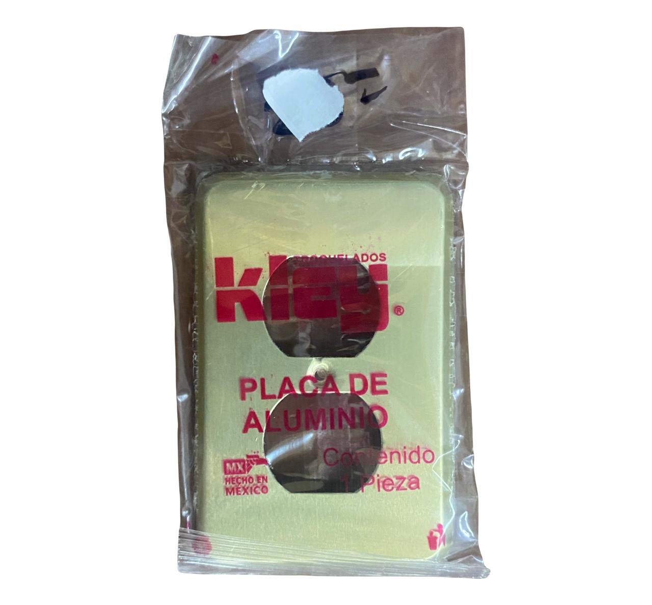 Placa De Aluminio Dorada